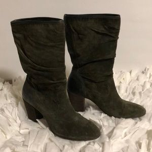 Trask Green Suede Leather Boots NEW